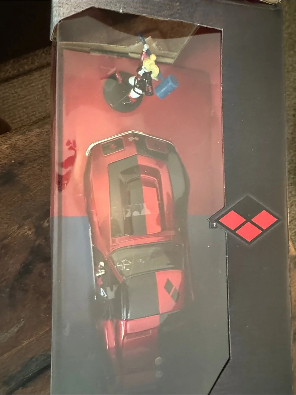 NIB Jada Harley Quinn 1969 Chevy Corvette Stingray model- Red